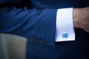Lawyer in blue suit